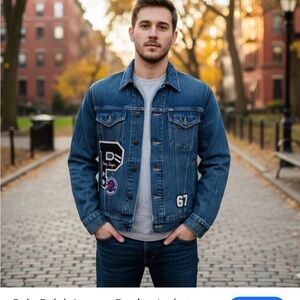 Ralph Lauren Blue Jean Jacket with Patches